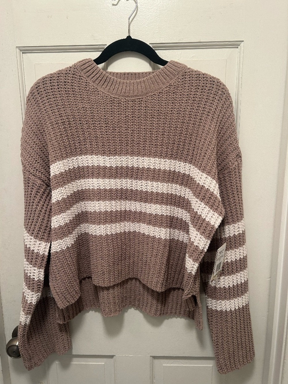 Pink Republic mocha and ivory/white combo sweater (NWT)
